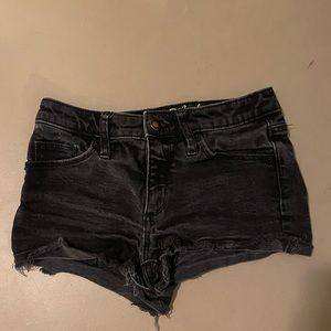 Black High Waisted Jean Shorts